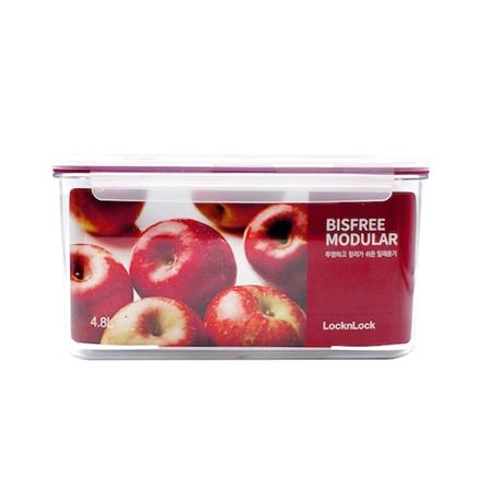 กล่องอาหาร LOCKNLOCK BISFREE 4.8 ลิตร สีเเดง_1