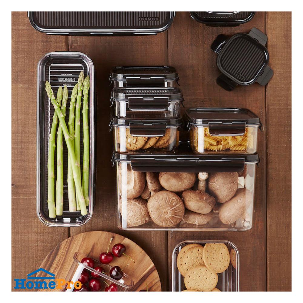 กล่องอาหาร LOCKNLOCK LBF406 2.1 ลิตร สีดำ/ใส