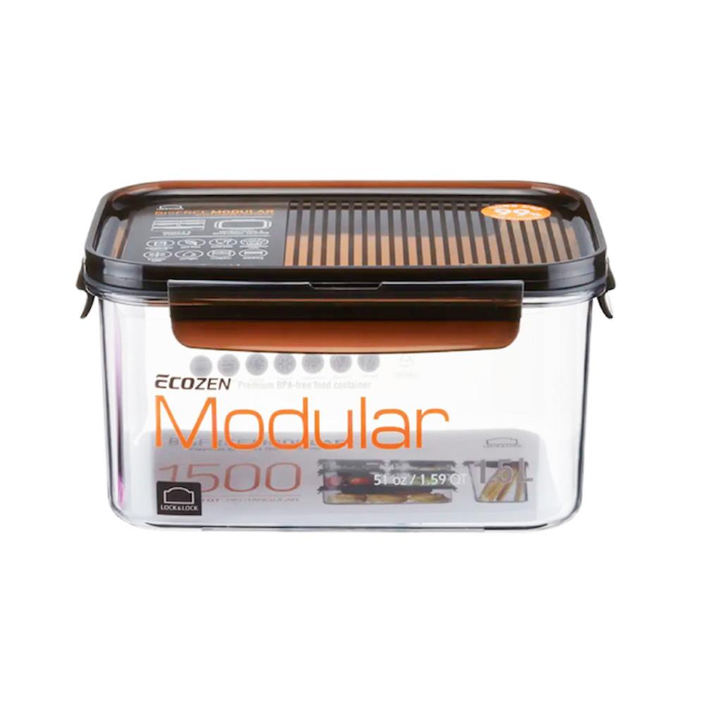 กล่องอาหาร LOCKNLOCK LBF405 1.5 ลิตร สีดำ/ใส