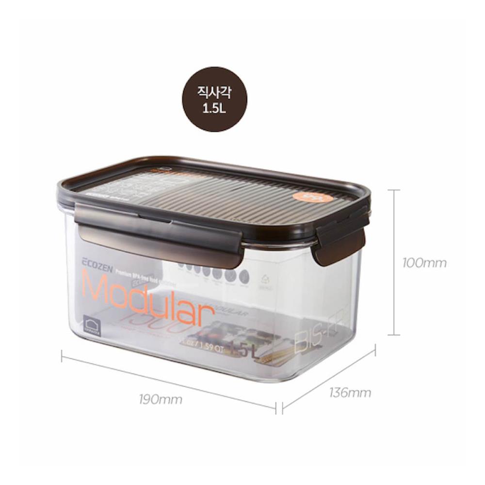 กล่องอาหาร LOCKNLOCK LBF405 1.5 ลิตร สีดำ/ใส