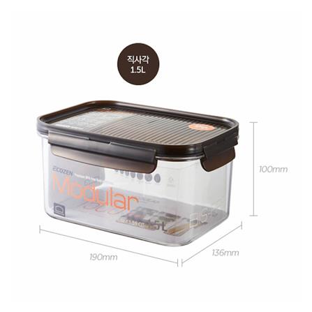 กล่องอาหาร LOCKNLOCK LBF405 1.5 ลิตร สีดำ/ใส_4