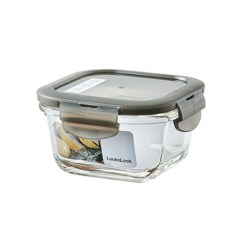 กล่องอาหาร LOCKNLOCK EURO 0.3 ลิตร สีเทา