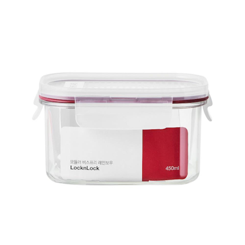 กล่องอาหาร LOCKNLOCK BISFREE 0.45 ลิตร สีแดง