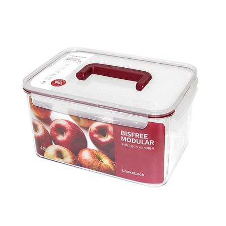 กล่องอาหาร LOCKNLOCK BISFREE 4.8 ลิตร สีเเดง_0