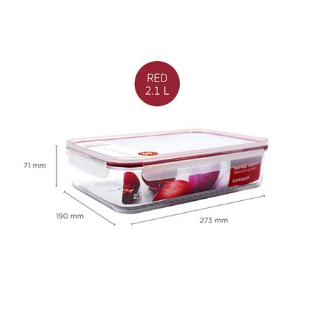 กล่องอาหาร LOCKNLOCK BISFREE 2.1 ลิตร สีเเดง_2