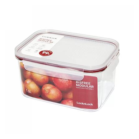 กล่องอาหาร LOCKNLOCK BISFREE 1.5 ลิตร สีแดง_0