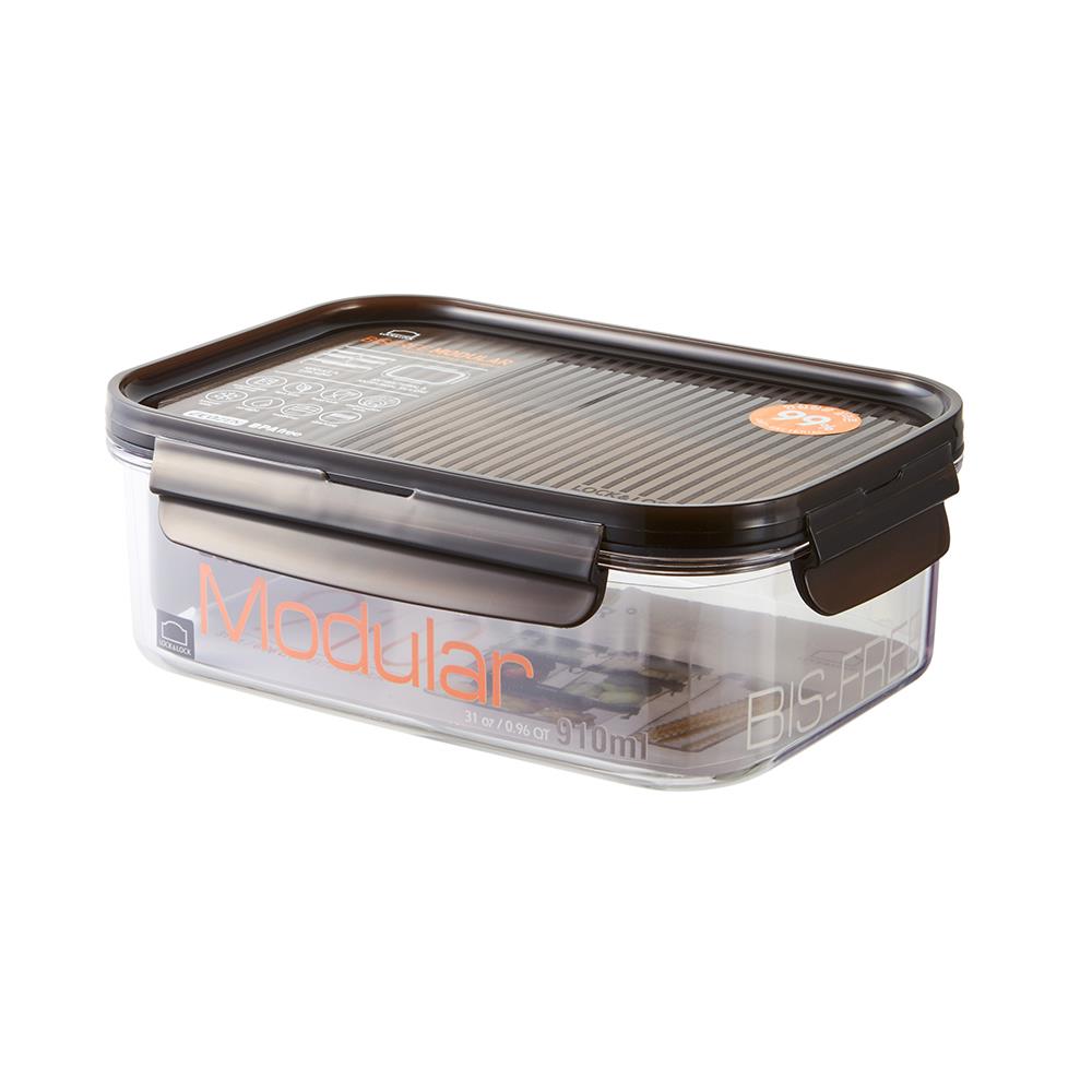 กล่องอาหาร LOCKNLOCK LBF404 910 มล. สีดำ/ใส