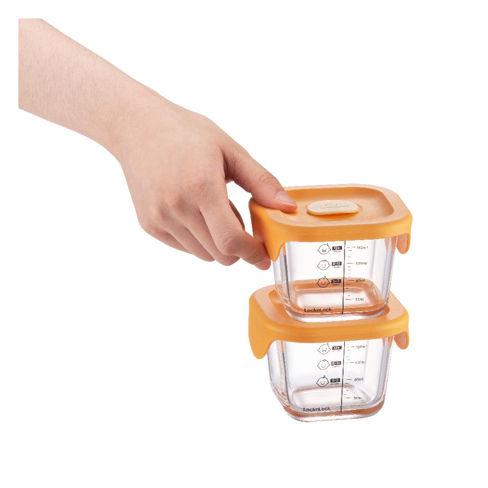 ชุดกระปุกแก้วฝาสุญญากาศ LOCKNLOCK 260 มล. 3 ชิ้น