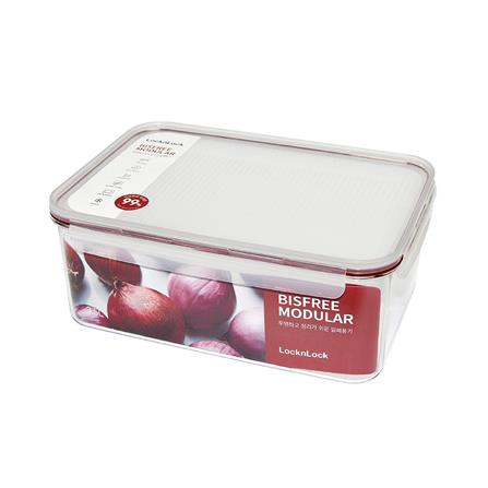 กล่องอาหาร LOCKNLOCK BISFREE 3.5 ลิตร สีเเดง_0