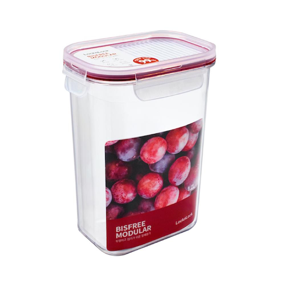 กล่องอาหาร LOCKNLOCK BISFREE 1.2 ลิตร สีแดง