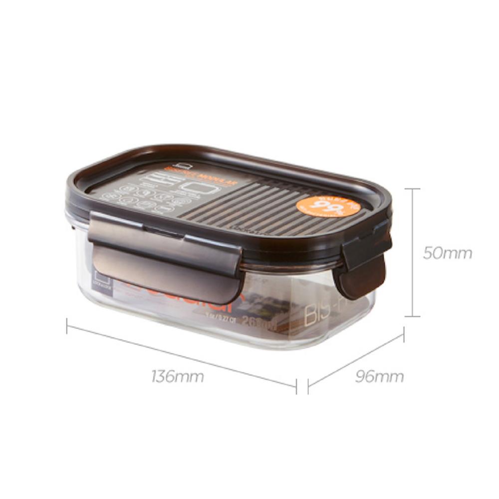 กล่องอาหาร LOCKNLOCK LBF401 260 มล. สีดำ/ใส