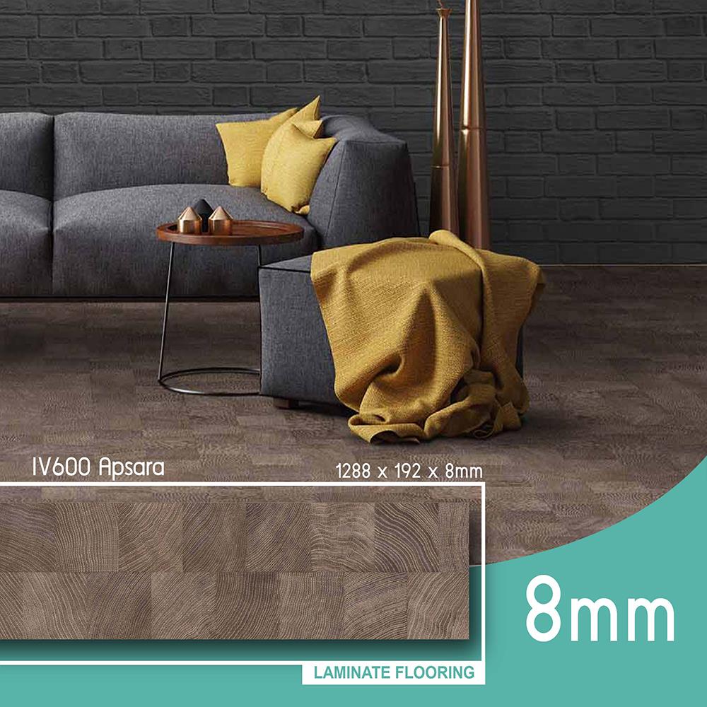 พื้นลามิเนต INOVAR FLOOR 8 มม. 1.98 ตร.ม. สี APSARA