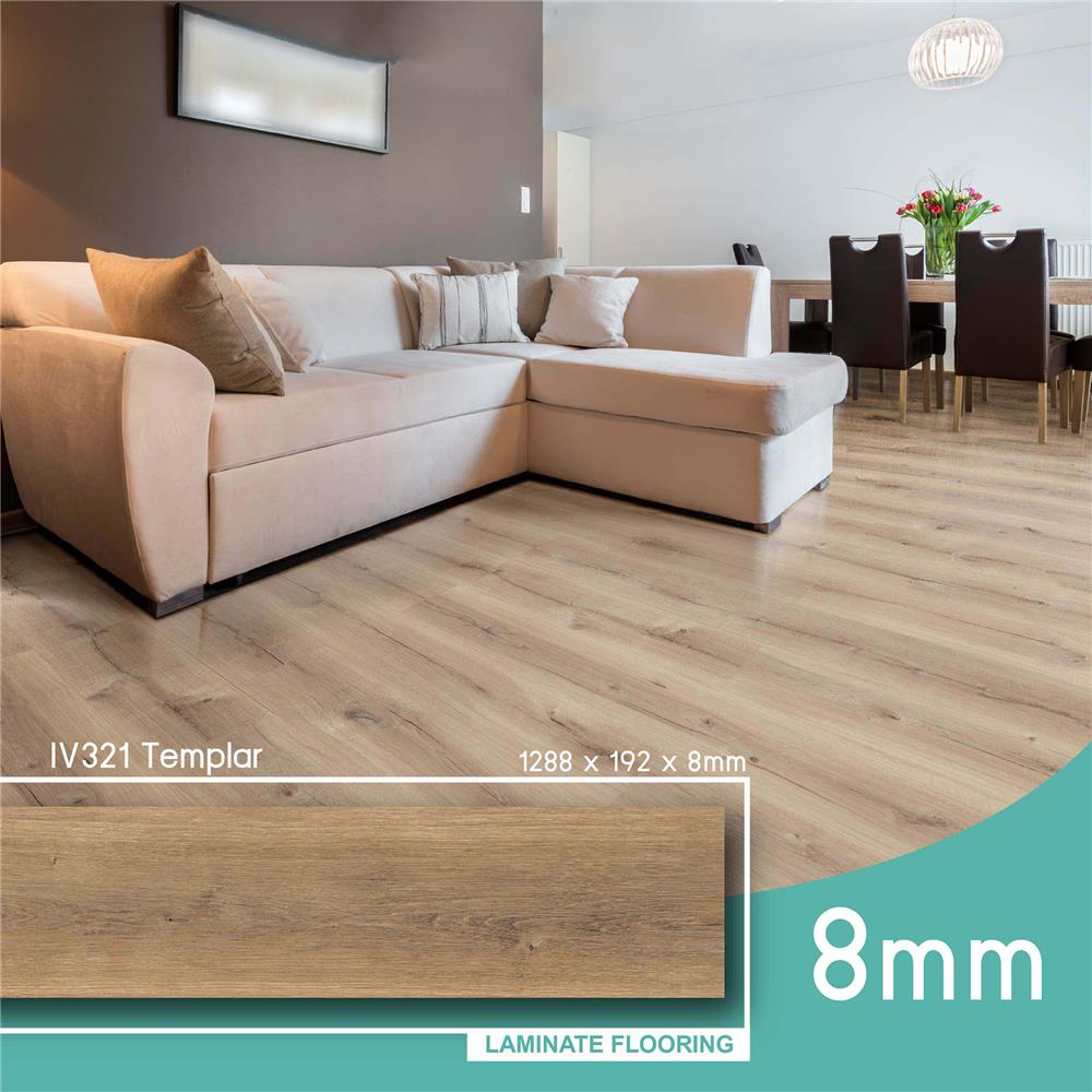 พื้นลามิเนต INOVAR FLOOR 8 มม. 1.98 ตร.ม. สี TEMPLAR