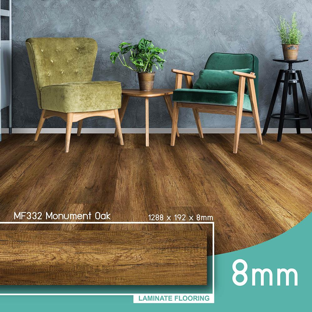 พื้นลามิเนต INOVAR FLOOR 8 มม. 1.98 ตร.ม. สี MONUMENT OAK