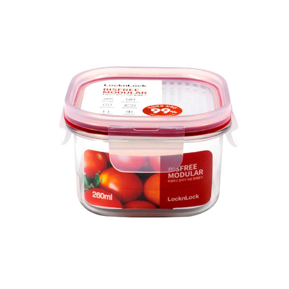 กล่องอาหาร LOCKNLOCK BISFREE RED 0.26 ลิตร สีแดง