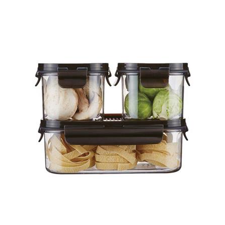 ชุดกล่องอาหาร LOCKNLOCK BISFREE MODULAR สีดำ 3 ชิ้น_2