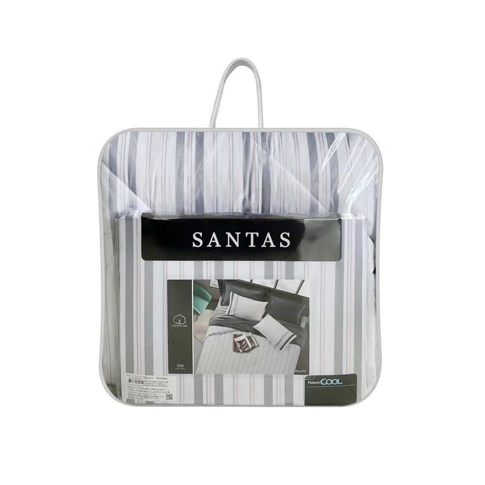 ชุดผ้าปูที่นอน 6 ฟุต 6 ชิ้น SANTAS COTTON USA BALLETIC GR