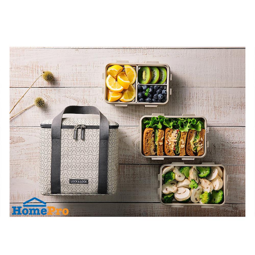 ชุดกล่องอาหาร LOCKNLOCK HPL817CI สีครีม