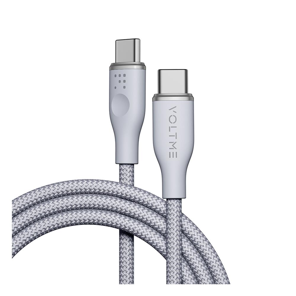 สายชาร์จ USB-C TO USB-C VOLTME POWERLINK RUGG C2044 1 เมตร สีเทา