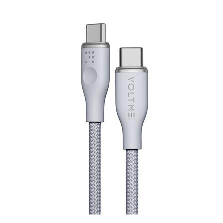สายชาร์จ USB-C TO USB-C VOLTME POWERLINK RUGG C2044 1 เมตร สีเทา_0