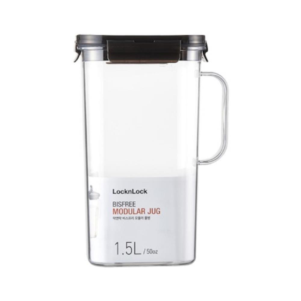 ชุดกล่องอาหารพร้อมเหยือก LOCKNLOCK BISFREE MODULAR สีดำ 3 ชิ้น