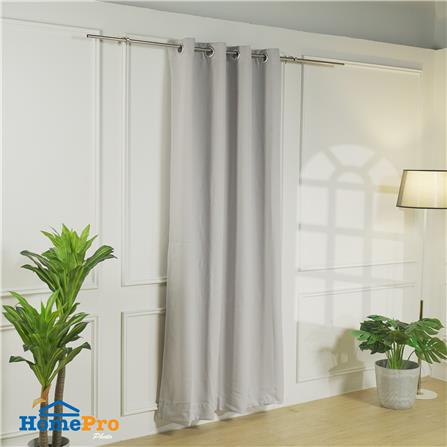 ผ้าม่าน EYELET HOME LIVING STYLE CREPE UV 140X160 ซม. สีเทา_4