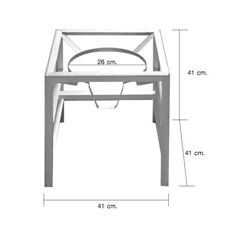 ขาตั้งเตาแก๊สเหลี่ยมกลาง PARNO HSP-02 สีเงิน_3