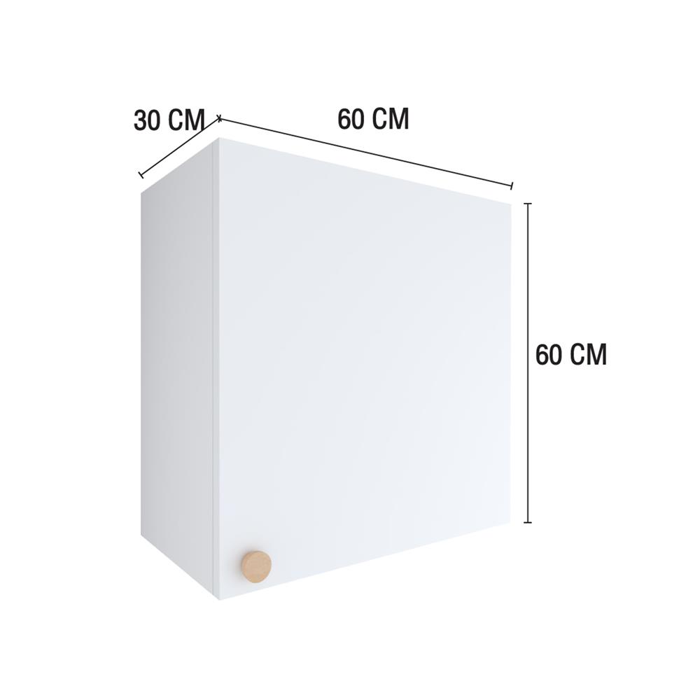 ตู้แขวนเดี่ยว MJ DOT 60X60 ซม. สีขาว