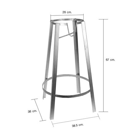 ขาตั้งเตาแก๊สกลมสูง PARNO HSP-01 สีเงิน_3