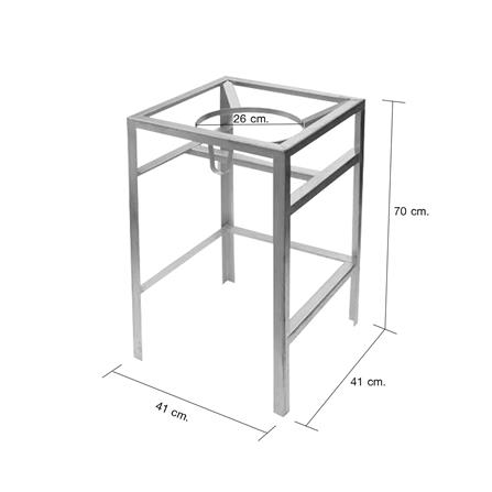 ขาตั้งเตาแก๊สเหลี่ยมสูง PARNO HSP-03 สีเงิน_3