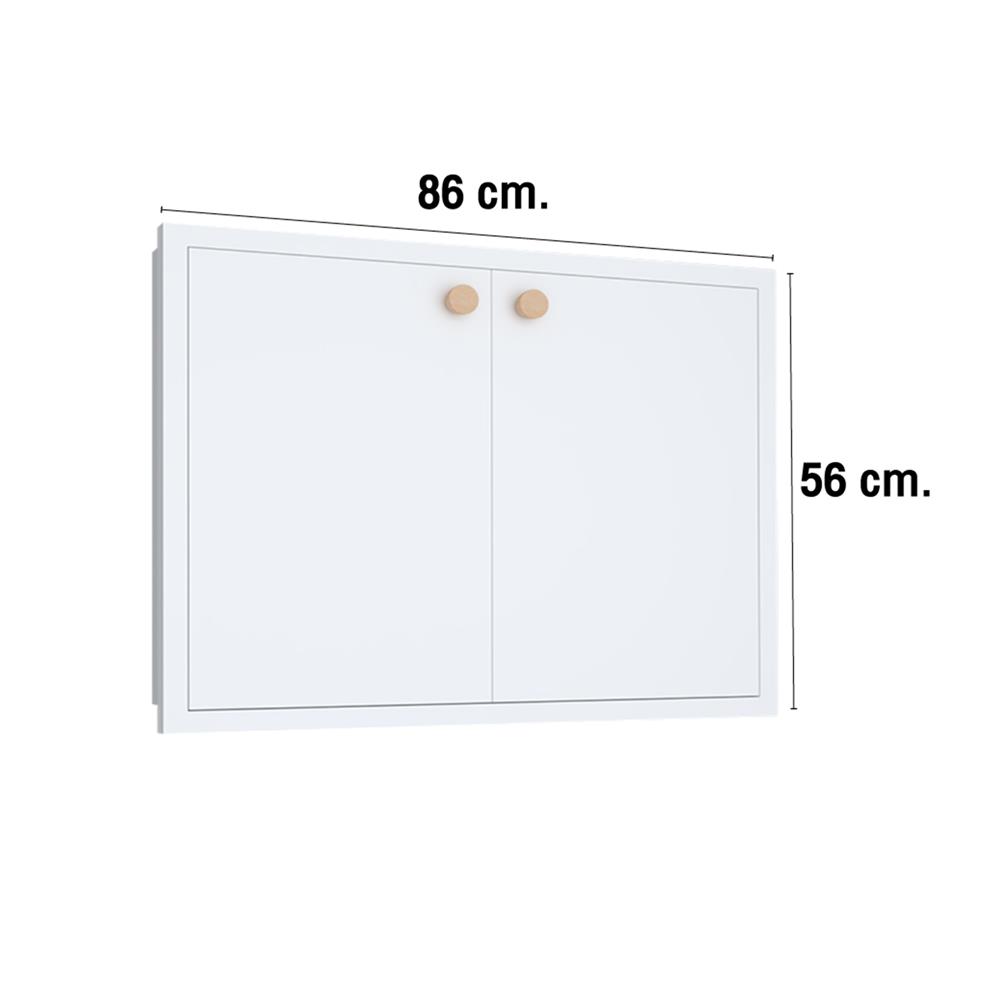 บานใต้เตา MJ DOT 86X56 ซม. สีขาว