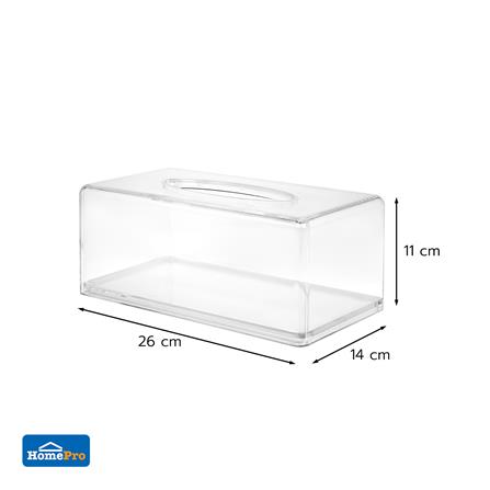กล่องทิชชู่แผ่น PS KECH CLEAR SIZE L สีใส_4