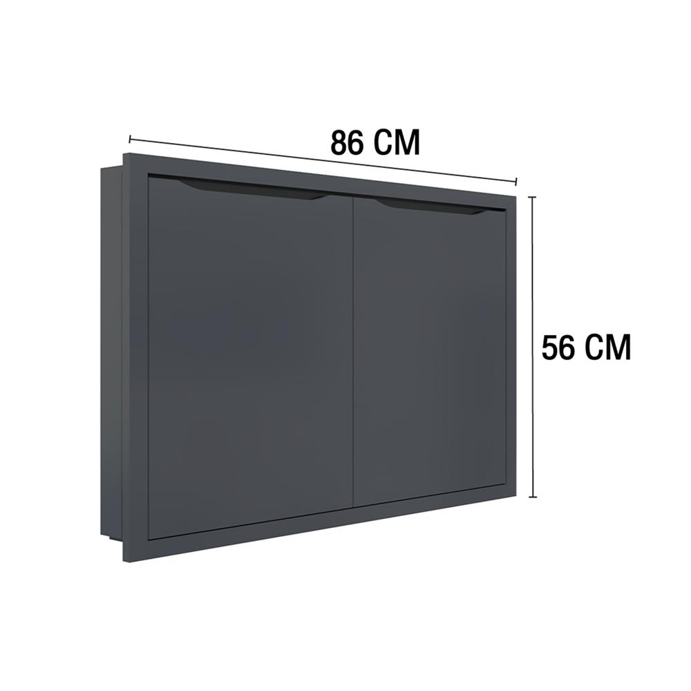 บานใต้เตา MJ ECO 86X56 ซม. สี GREY GRAPHITE