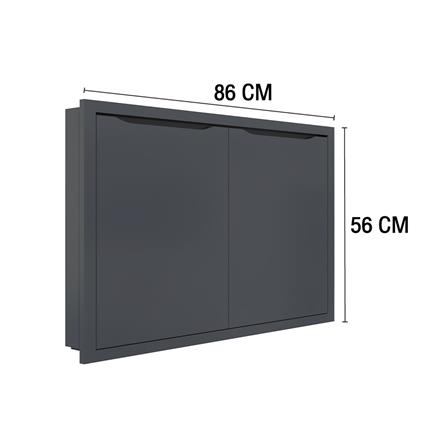 บานใต้เตา MJ ECO 86X56 ซม. สี GREY GRAPHITE_4