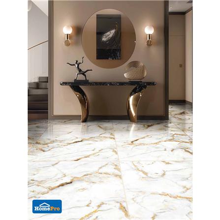 กระเบื้องพื้นพอร์ซเลน 100x100 ซม. TARA โกลด์ รูไทล์ ขาว PM 2 ตร.ม._2