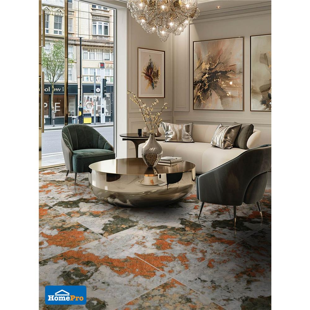 กระเบื้องพื้นพอร์ซเลน 60x60 ซม. TARA เจียน่า ออเร้นจ์ A 1.44 ตร.ม.