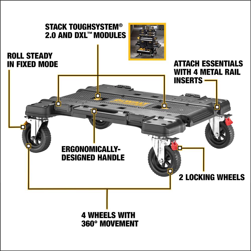 รถเข็น 4 ล้อ DEWALT TOUGH SYSTEM 2.0 DXL
