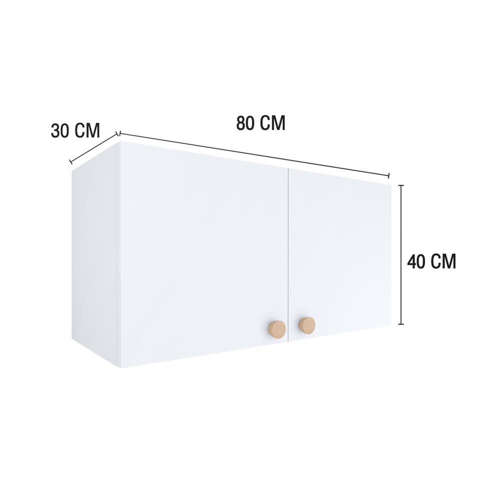 ตู้แขวนคู่ MJ DOT 80x40 ซม. สี WHITE