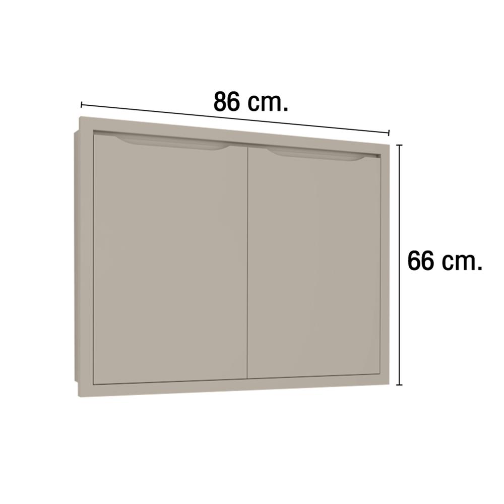 บานซิงค์คู่ MJ ECO 86x66 ซม. สี BEIGE