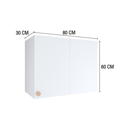 ตู้แขวนเข้ามุมขวา MJ DOT 80x60 ซม. สี WHITE_4