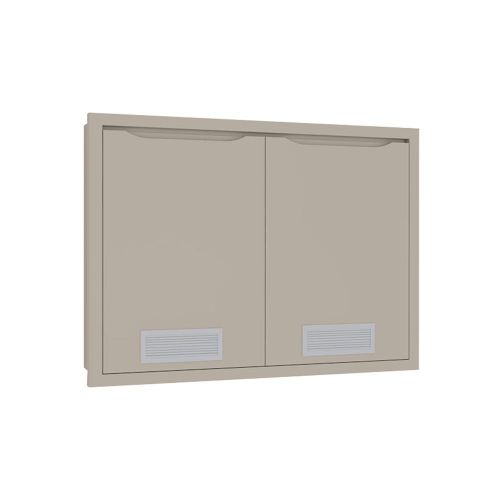 บานซิงค์คู่พร้อมช่องระบาย MJ ECO 86x66 ซม. สี BEIGE