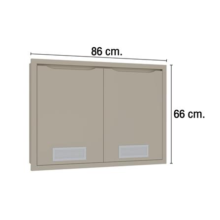 บานซิงค์คู่พร้อมช่องระบาย MJ ECO 86x66 ซม. สี BEIGE_3