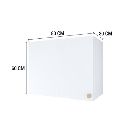 ตู้แขวนเข้ามุมซ้าย MJ DOT 80x60 ซม. สี WHITE_4