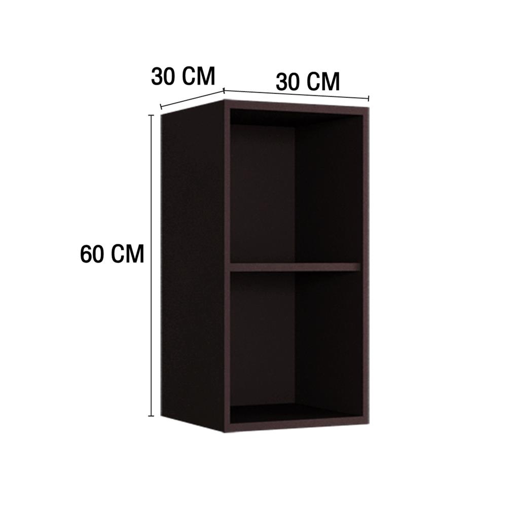 กล่องแขวนเสริม MJ ECO 30x60 ซม. สี DARK CHOCOLATE