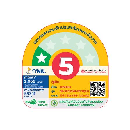 ตู้เย็น MULTI DOOR TOSHIBA GR-RF695WI-PGTH(67) 18.9 คิว อินเวอร์เตอร์ กระจกขาว_5