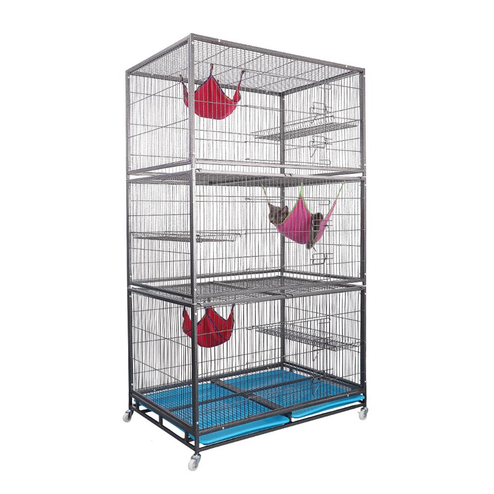 กรงแมว 3 ชั้น PETUS 103X70X187 ซม. สีเทา