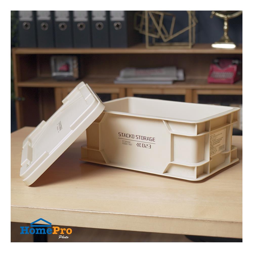 กล่องเก็บของ STACKO GLAM 2030 30.5X20.3X13.5 ซม. สีเบจ