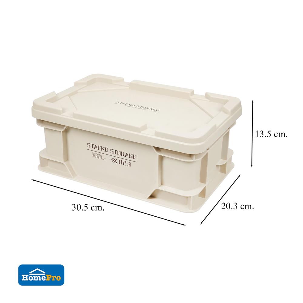 กล่องเก็บของ STACKO GLAM 2030 30.5X20.3X13.5 ซม. สีเบจ