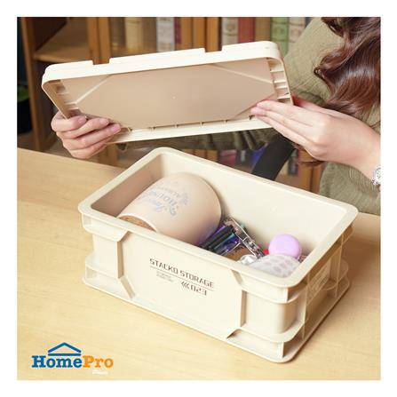 กล่องเก็บของ STACKO GLAM 2030 30.5X20.3X13.5 ซม. สีเบจ_6