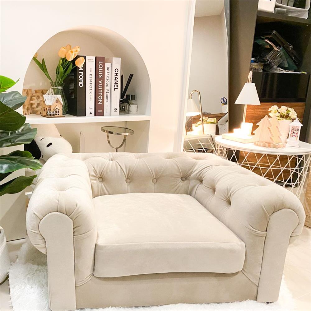 โซฟาสัตว์เลี้ยง PET BUDDY PB09 40x70x50 ซม. สีครีม